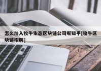 怎么加入牧牛生态区块链公司呢知乎[牧牛区块链招聘]