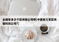 全国有多少个区块链公司啊[中国有几家区块链科技公司?]